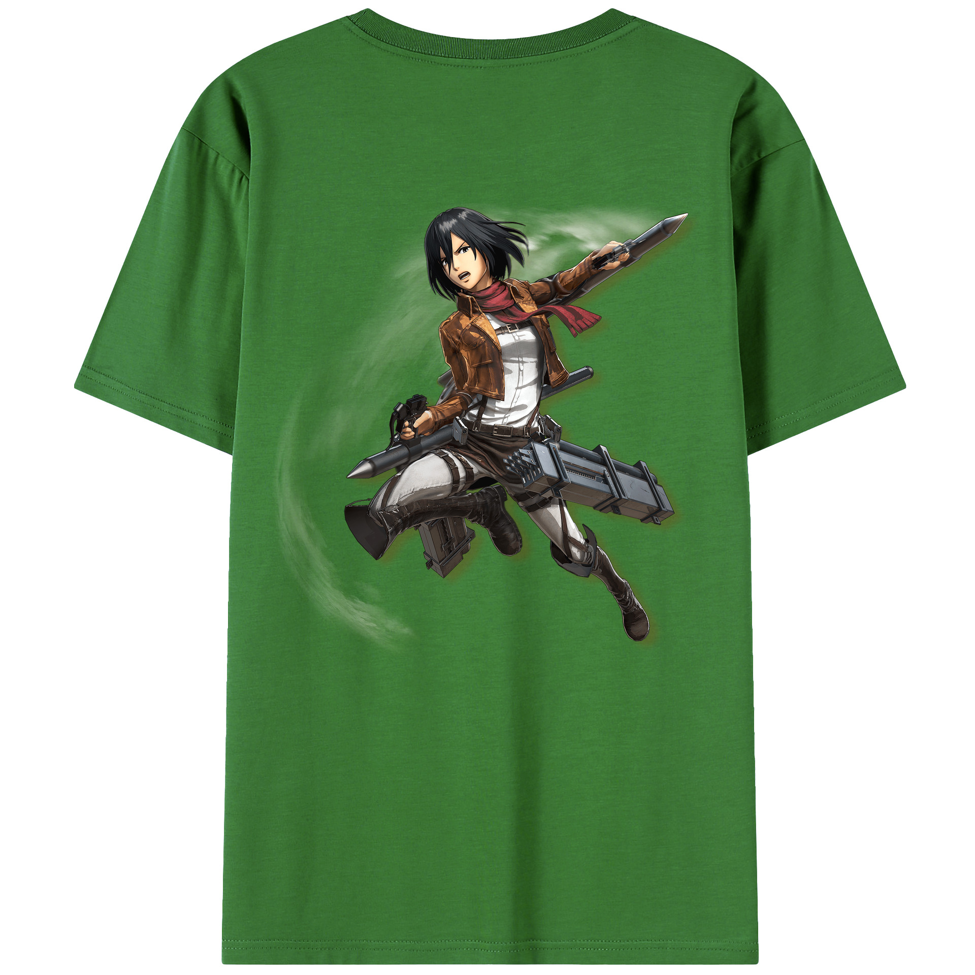 （画像用） 進撃の巨人 ミカサ·アッカーマン Attack on Titan Mikasa Ackerman レディース半袖Tシャツ(バックプリント)